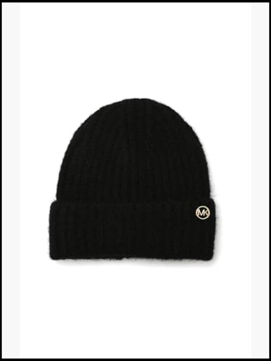 Luxury Furry Cuff Beanie Hat - Acrylic Blend Knit, Stylish Winter Accessory